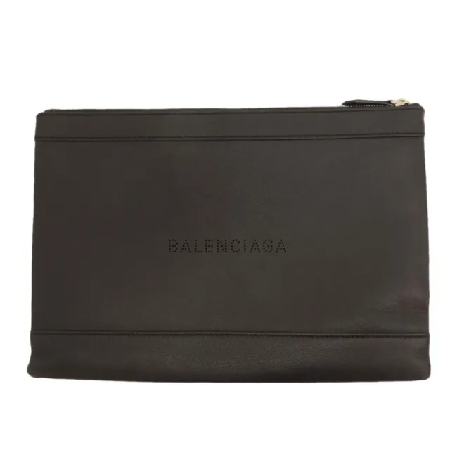 BALENCIAGA   Clutch bag logo Leather