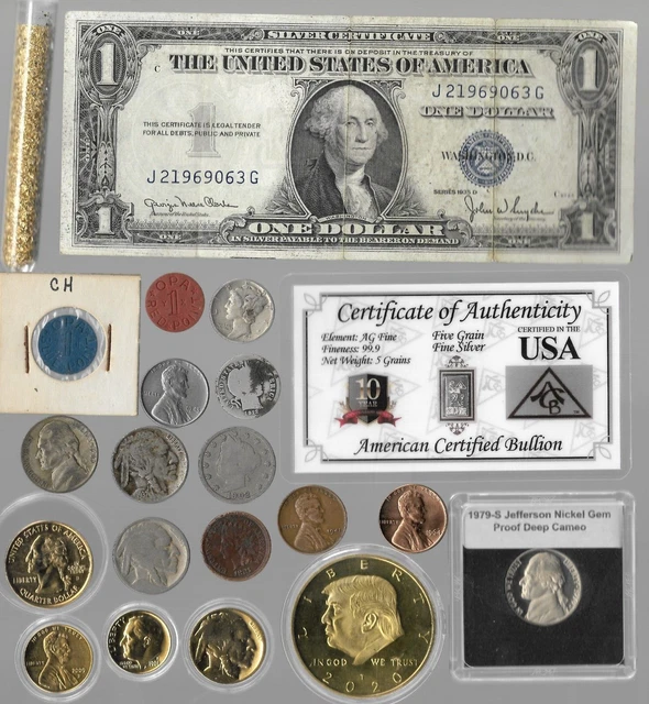 Silver Dollar Barber Mercury Liberty Indian Rare Old US Coin Collection Lot Gold