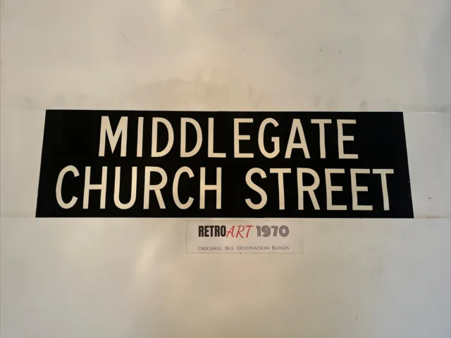 Middlegate Church Street - Hartlepool 2510 Linen Bus Destination Blind 35” Gift