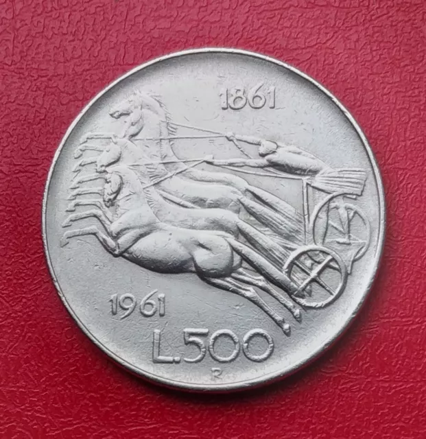 ITALIA - MONETA 500 Lire 1961- ARGENTO