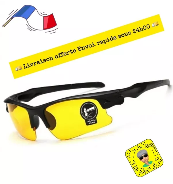 🇫🇷 Lunette De  Conduite Anti Eblouissement Nocturne Nuit Vision Voiture 🇨🇵