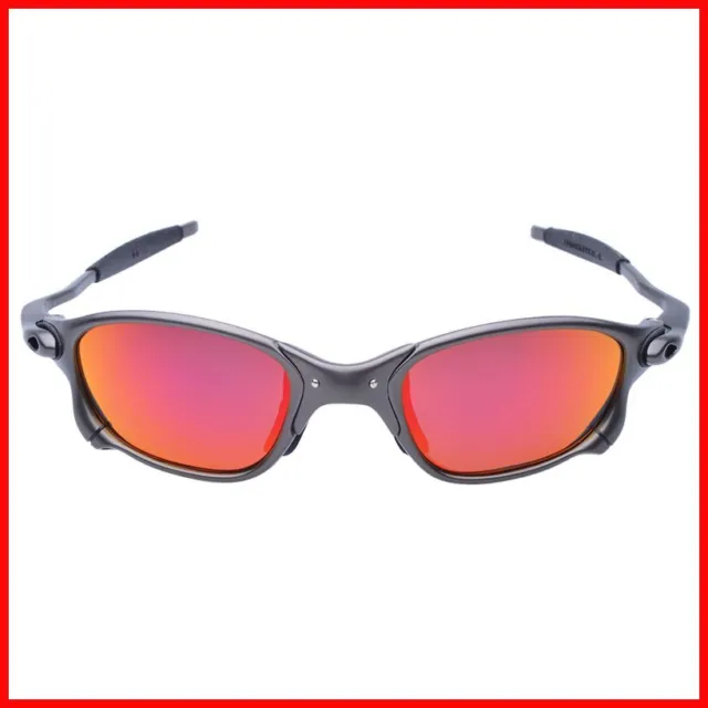 X Metal Riding Cyclops Sunglasses Ruby Polarized UV 400 Titanium Cycling Goggles