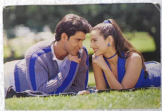 Acteur de Bollywood Amisha Patel Hrithik Roshan carte postale originale...