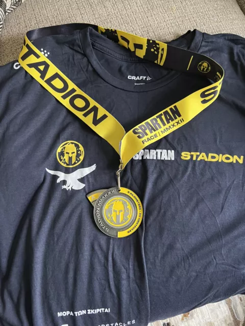 SPARTAN RACE STADION 2022 Finisher Shirt And Medal Bundle (Size Mens XL ...