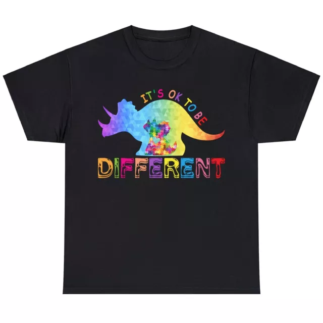 Autism Awareness Dinosaur Kid Boys It's Ok To Be Different T-Shirt