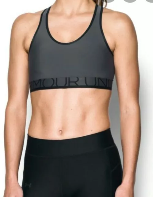 Under Armour XS HeatGear Alpha Still Gotta Have It Compression Sports Bra Gray