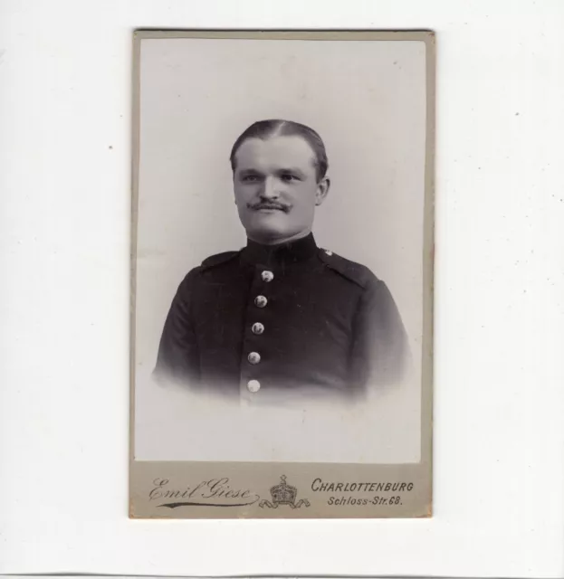 CDV Foto Soldat - Charlottenburg um 1900