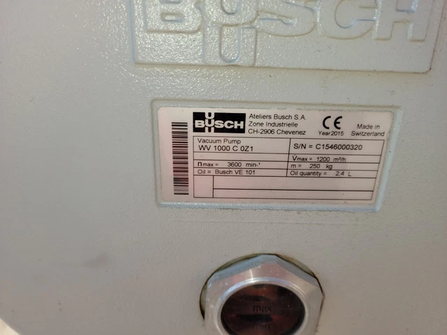 Busch cobra vacuum pump nc0400blz1 with controller and wv1000 coz1 pump 3