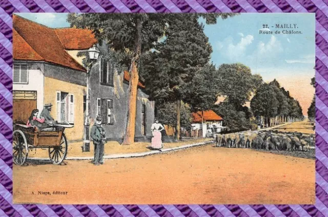 CPA 10 - MAILLY - milestone road
