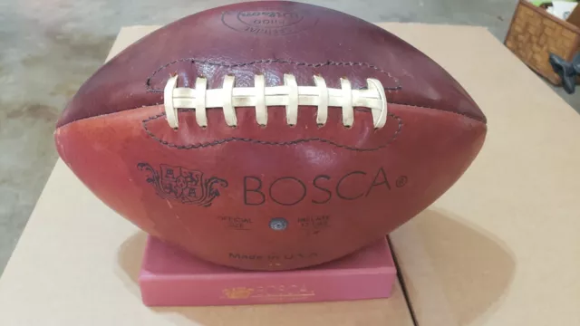Vintage Rare Bosca Leather Football Official Pro NFL Pattern Wilson Duke F1100