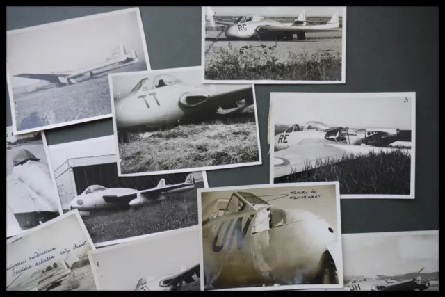 Original Photos Lot De Havilland Vampire Crash / Accident Photographs