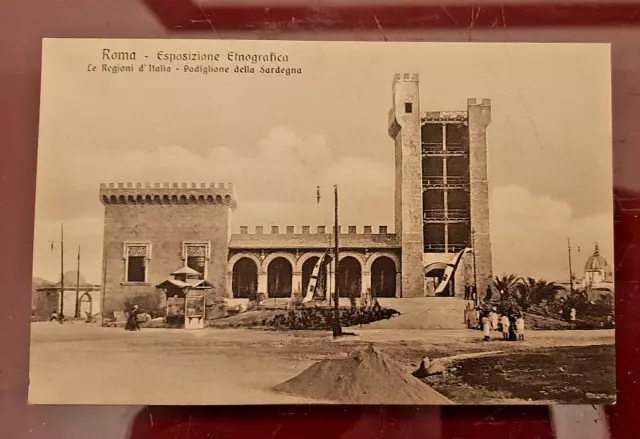 cartolina roma esposizione etnografica le regioni sardegna f.piccolo