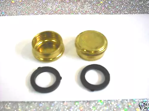 Garden Hose Caps, Boiler Water Heater Drain Caps, *Set of 2 w/Gaskets
