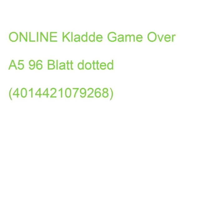 ONLINE Kladde Game Over A5 96 Blatt dotted (4014421079268) (07926/6)
