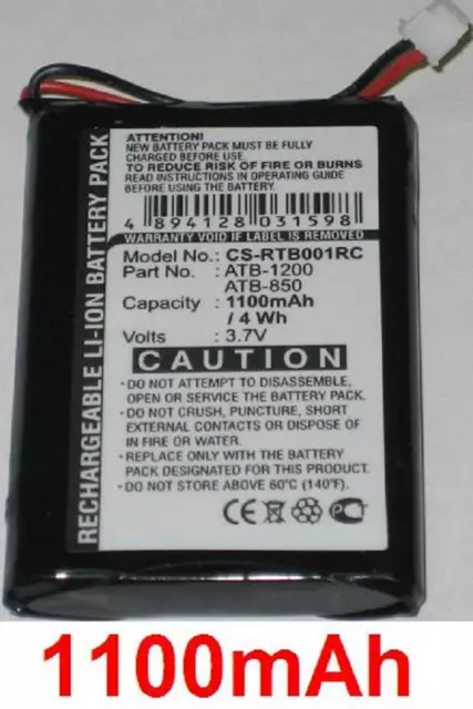 Batterie 1100mAh type 40-210154-17 ATB-1200 ATB-850 ATB-950-A Pour RTI T3