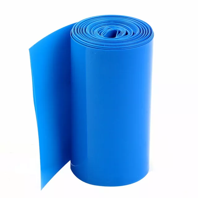 2m 85mm Larg PVC Thermorétractableable Enveloppe Tube bleu 18650 Batterie Paquet