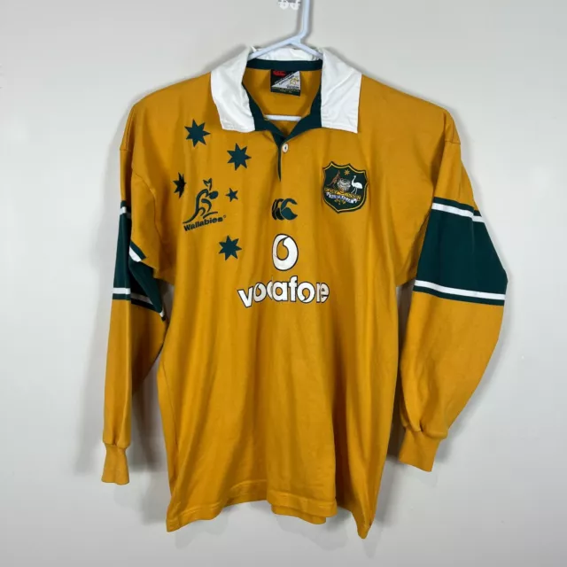 Vintage Australia Wallabies Canterbury Long Sleeve Rugby Union Jersey Men's XL