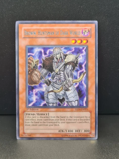 YUGIOH BROWW, HUNTSMAN Of Dark World EEN-EN021 Rare 1st Edition NM EUR ...