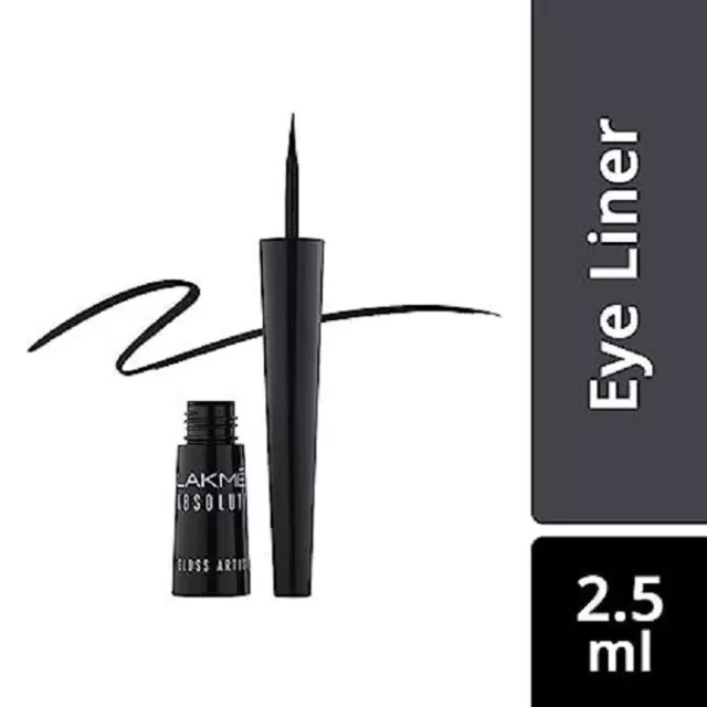 Lakmé Absolute Liquid Eye Liner Con Lucido Finitura da Donna Nero Paralume 2.5ml