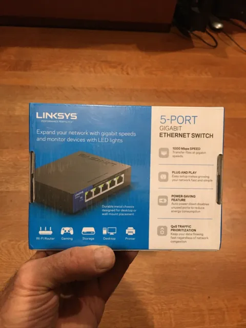 NEW LINKSYS SE3005 5-port Gigabit Ethernet Switch $14.99 - PicClick