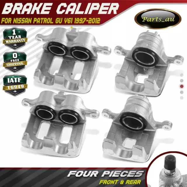 4x Brake Caliper for Nissan Patrol GU Y61 1997-2012 Front + Rear LH RH Side