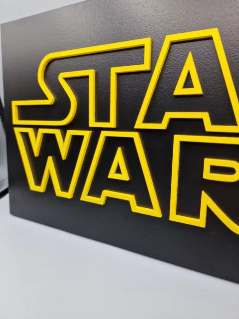 Logo in legno Star Wars, Decorazione da Parete Guerre Stellari