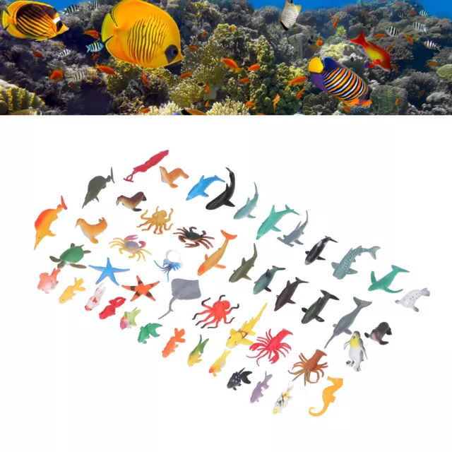 50pcs Sea Animal Figure Simulated Marine Animals Educational Ocean Sea Animal To