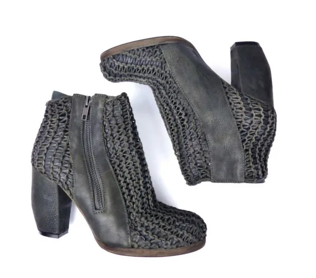 LD Tuttle The Sound Cable Knit Chunky Heel Ankle Boot Gray Italy 36, 5.5 US $698