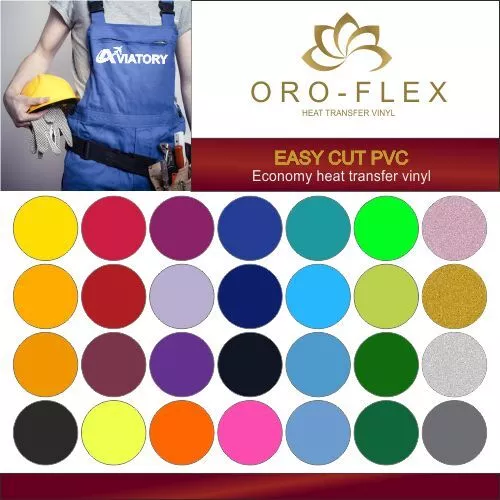 36 Farben! Die günstigste Bügelfolie FLEX-Folie! OROFLEX EAST CUT ab 12,90 €/m2