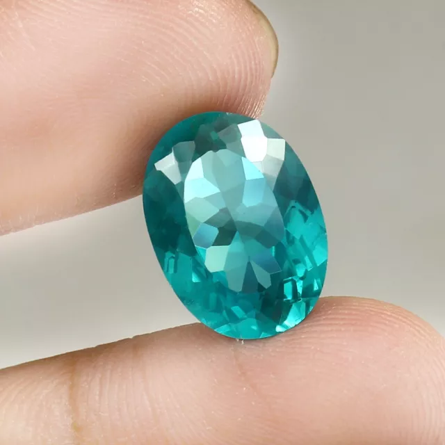 AAA Natural Teal Green Australian Parti Sapphire Loose Oval Gemstone Cut 9.60 CT