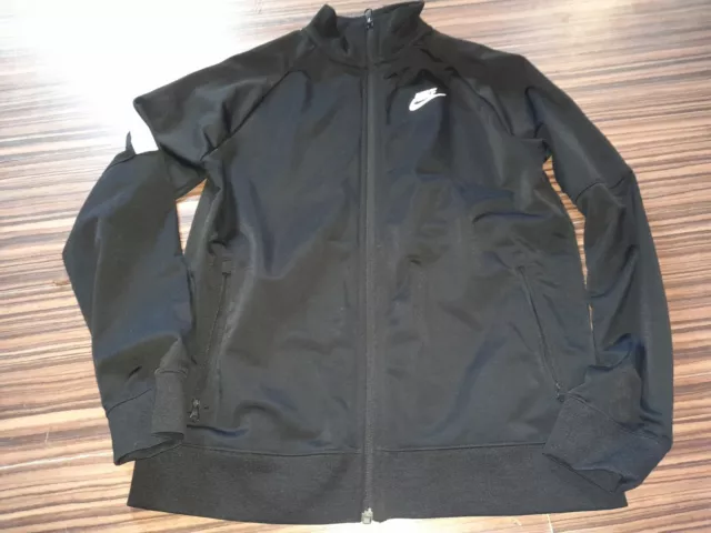 Giacca sportiva Adidas nera con cerniera logo elasticizzato taglia XL ragazzi