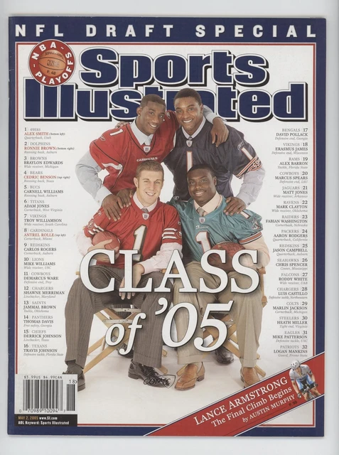 2005 Sports Illustrated Alex Smith Ronnie Brown Cedric Benson #5-2 Rookie RC