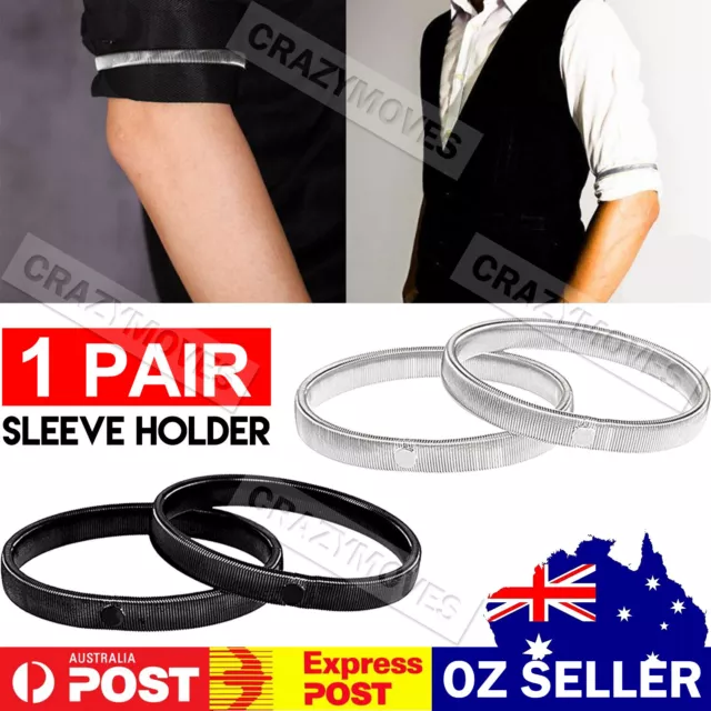 4PS Elastic Arm Band Anti-Slip Shirt Sleeve Holders For Men Women Fashion VIC