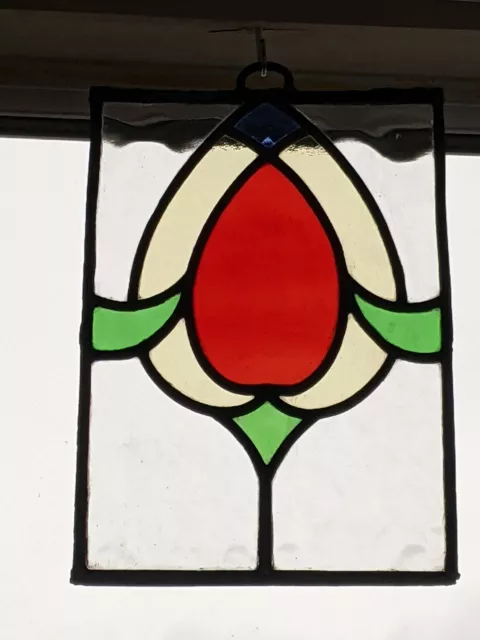 Vivid Compact  Art Deco Style Stained Glass Panel