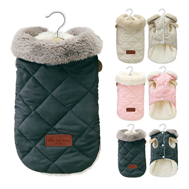 Warm Fleece Small Dog Winter Coat Jacket Pet Puppy Vest Padded Apparel Clothes