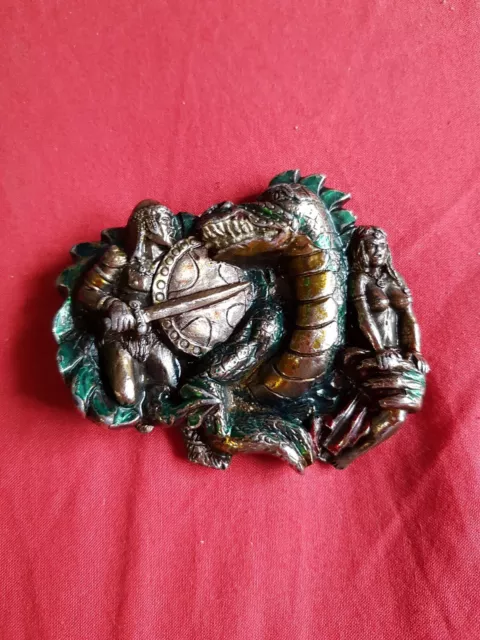 Mens George & The Dragon St George's England Patriot Belt Buckle