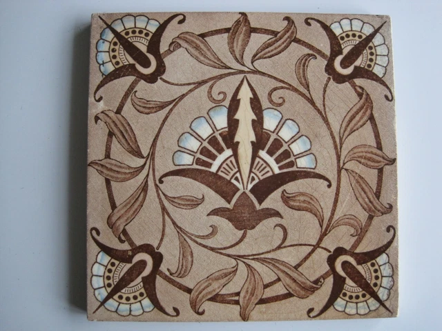 Antique Victorian Wedgwood Aesthetic Transfer Print Wall Tile C1870-90 #T403