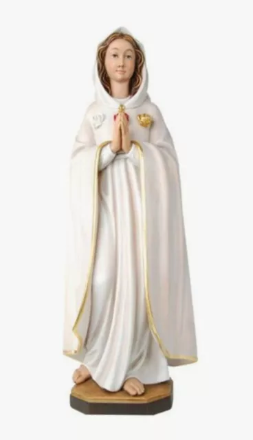 Statue Der Madonna Maria Rosa Mistica CM 40 IN Holz Der IN Gröden