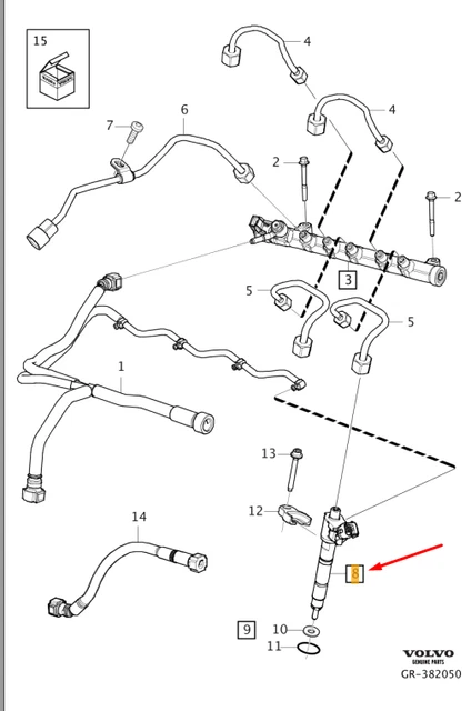 VOLVO XC60 MK2 Fuel Injector 36010393 NEW GENUINE £457.91 - PicClick UK