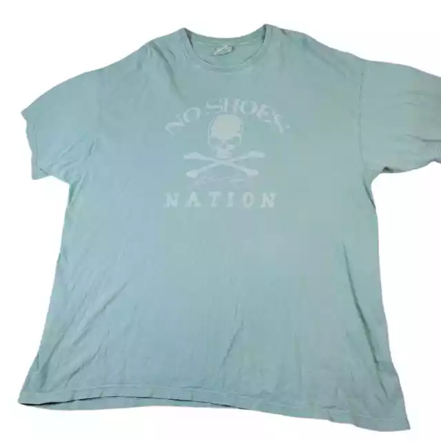 Kenny Chesney No Shoes Nation T-Shirt Comfort Colors Men's Size 3XL Green Faded