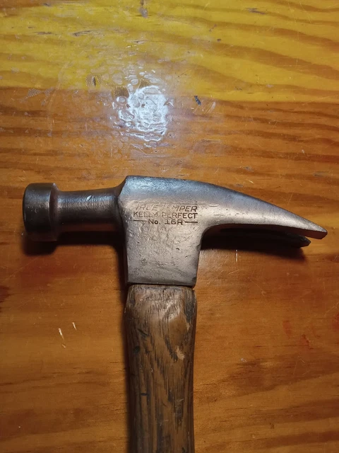 Vintage TRUE TEMPER Kelly Perfect 16R Claw Hammer Original Handle NICE 2