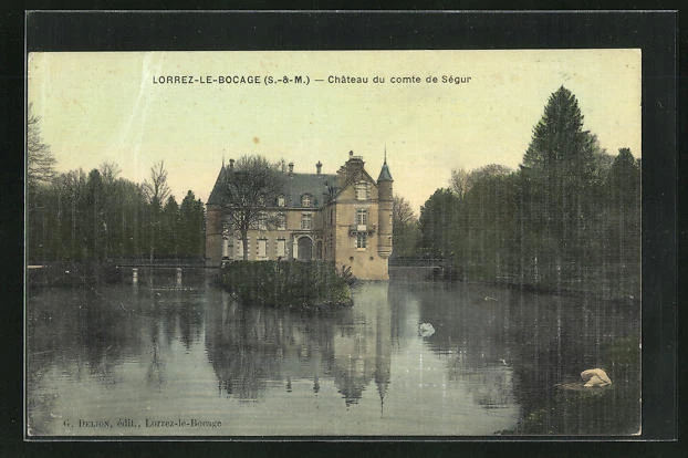 CPA Lorrez-le-Bocage, Château du comte de Ségur 1910