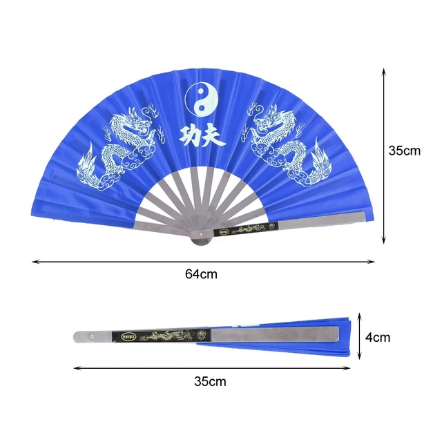 AU Folding Hand Steel Fan Tai Chi Martial Arts Kung Fu Dance Performance Fan