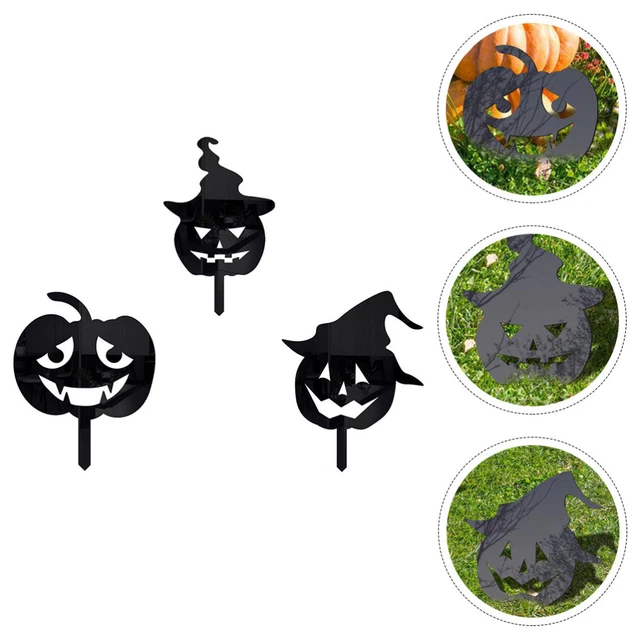 Enchufe acrílico de Halloween signo espeluznante calabazas decoración enchufe de conexión a tierra