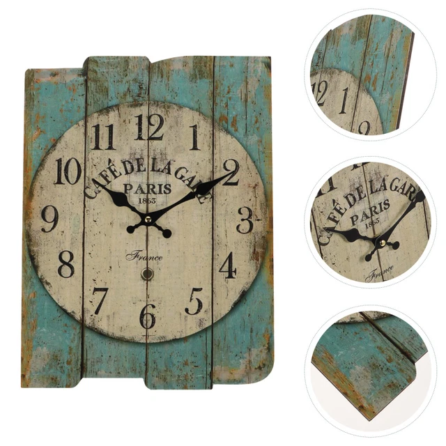 Horloge Murale De Baleine En Bois À Thème Maritime |Autocollants 3D Horloge Murale De Baleine En Bois À Thème Maritime |Autocollants 3D