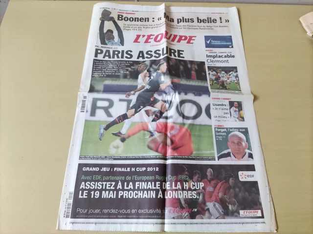 L'ÉQUIPE Du 23 AVRIL 2025 - PSG/FC Nantes, Wendie Renard, Trossard - Journal Neuf