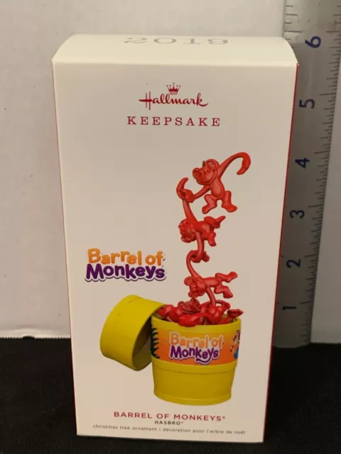 Hallmark 2019 Hasbro Barrel of Monkeys Game Ornament NIB Keepsake Xmas