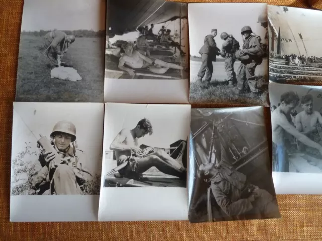 Lot Photos parachutistes du 1er RCP Libération 1944 Tirage presse