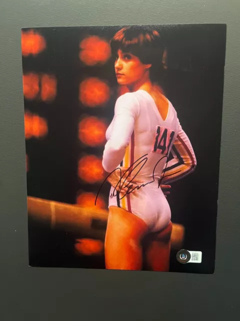 Nadia Comaneci Hot signed autographed Olympic gymnast 8x10 photo Beckett BAS coa