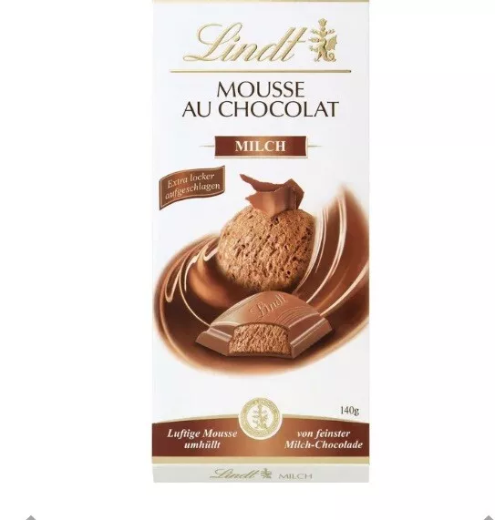 Lindt Tafelschokolade Mousse au Chocolat Milch, 10 x 140g